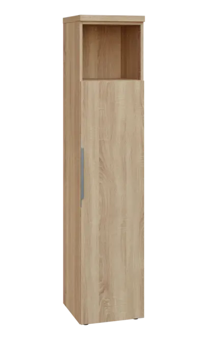 SIN 5 - 4DN kancelářská skříň, 1-dveřová/nika, pravá, 1820x400x400, dub bardolino